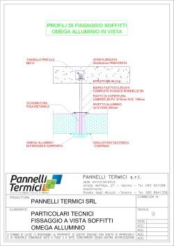 Profilo di fissaggio soffitti a vista alluminio verniciato